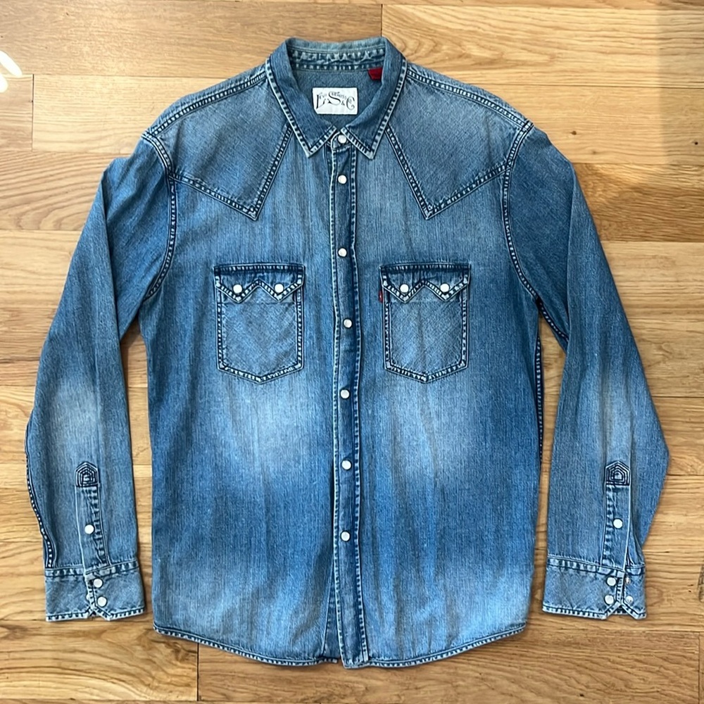 Levi Strauss and Co Denim Western Shirt pearl snap